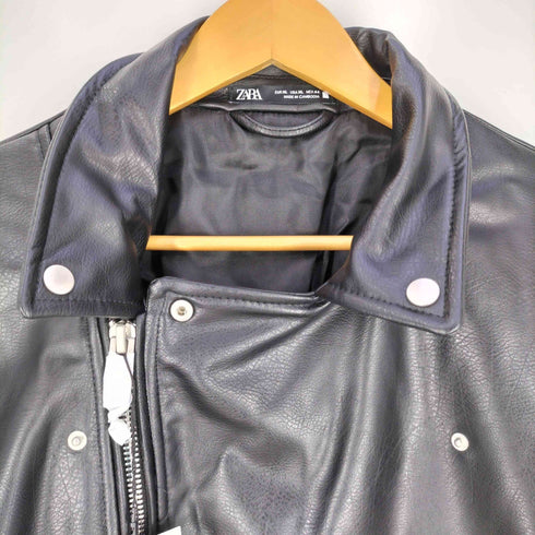 ザラ ZARA ダブルライダース レザージャケット メンズ import:XL
